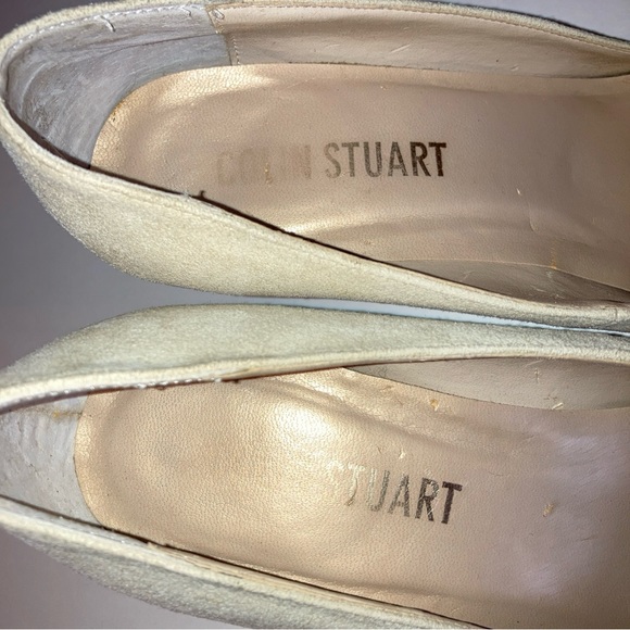 Colin Stuart Size 6 Beige Suede Heels - Picture 5 of 8